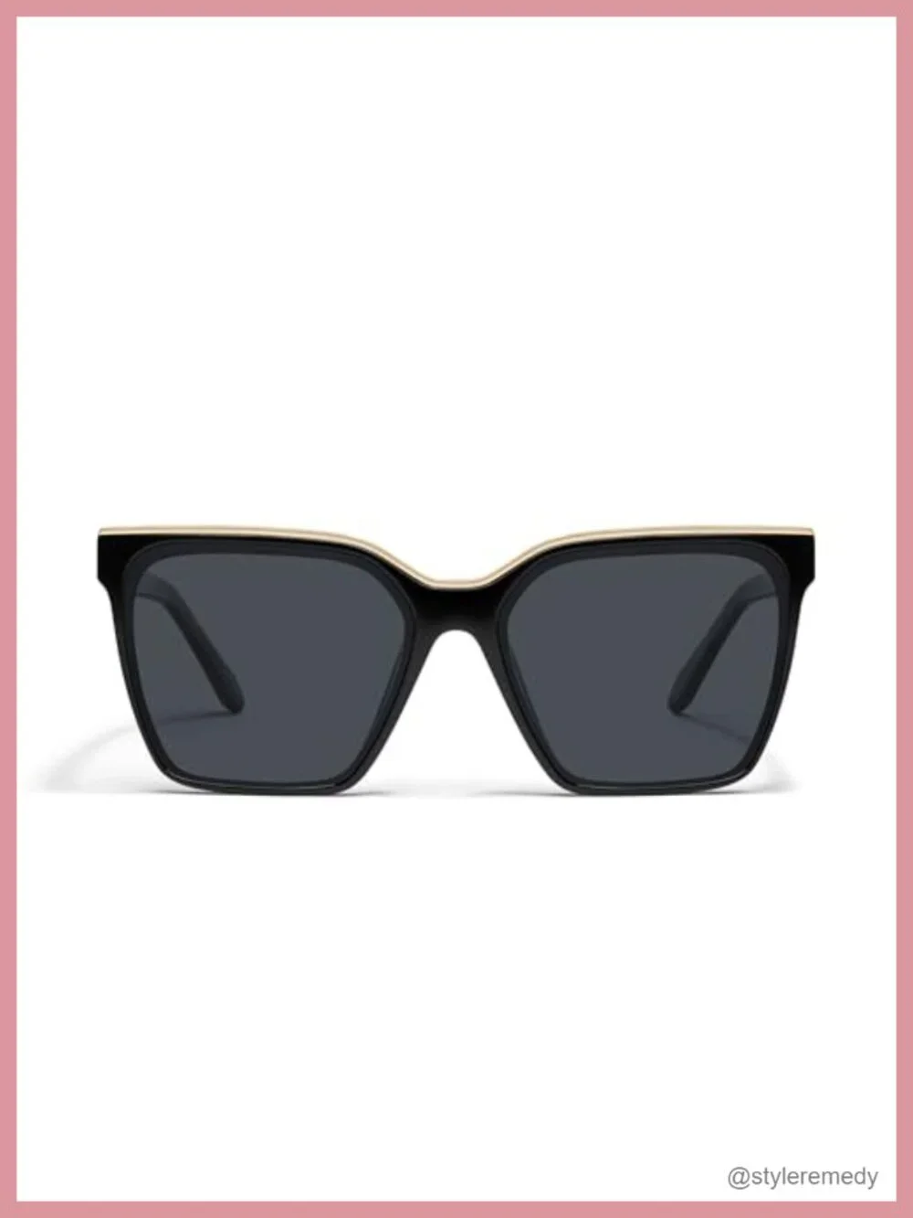 Oversized Square Sunglasses UV400 Protection with Nose Pads Case & Cloth